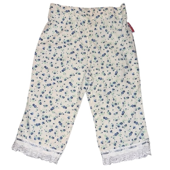 NWOT Vintage Sesame Street White Cotton Eyelet Lace Blue Floral Set 24 month - Picture 7 of 10